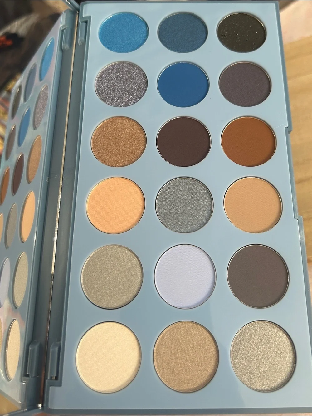 Morphe 18A Blue Away Palette with Blue and Gray Tones